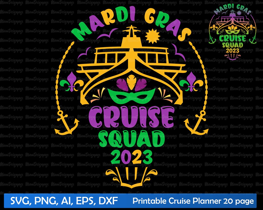 mardi gras cruise svg