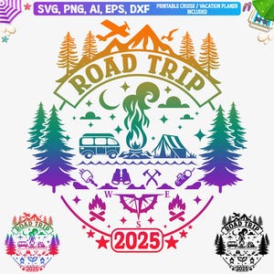 Viaje por carretera 2025 SVG, Viaje por carretera 2025 Camisa SVG, Road Trippin svg, viaje por carretera familiar svg, archivo cricut de viaje por carretera, Clip Art de viaje, Dxf, Png, Eps