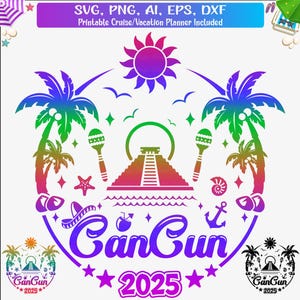 Cancun 2025 Svg, Cancun family vacation Png, Cancun holidays svg, 2025 Svg, Mexico Summer Beach Svg, Cancun Mexico Summer Svg , Cutting File