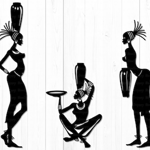 African Women Wall Art SVG: Laser Cut Files for Cricut (Digital Download)
