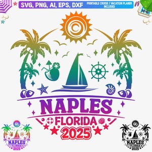 Neapel Strand 2025 svg, Neapel Floria Familienurlaub svg, Neapel Mädchen Reise 2025 Png, Florida Urlaub svg, Neapel Shirt svg Schnittdateien, Png