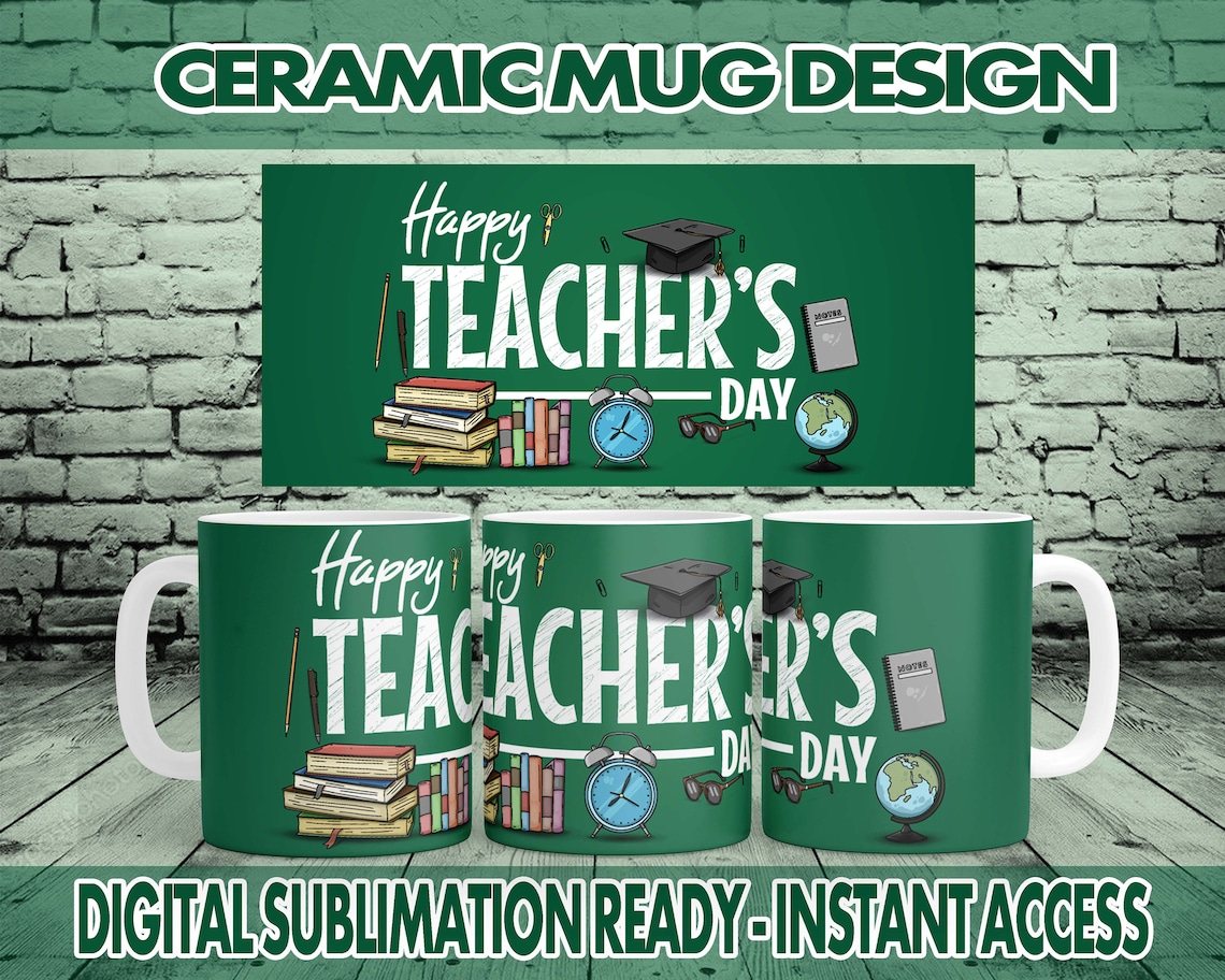 MUG TEMPLATE TEACHERS Day Mug Design Sublimation Mug Etsy