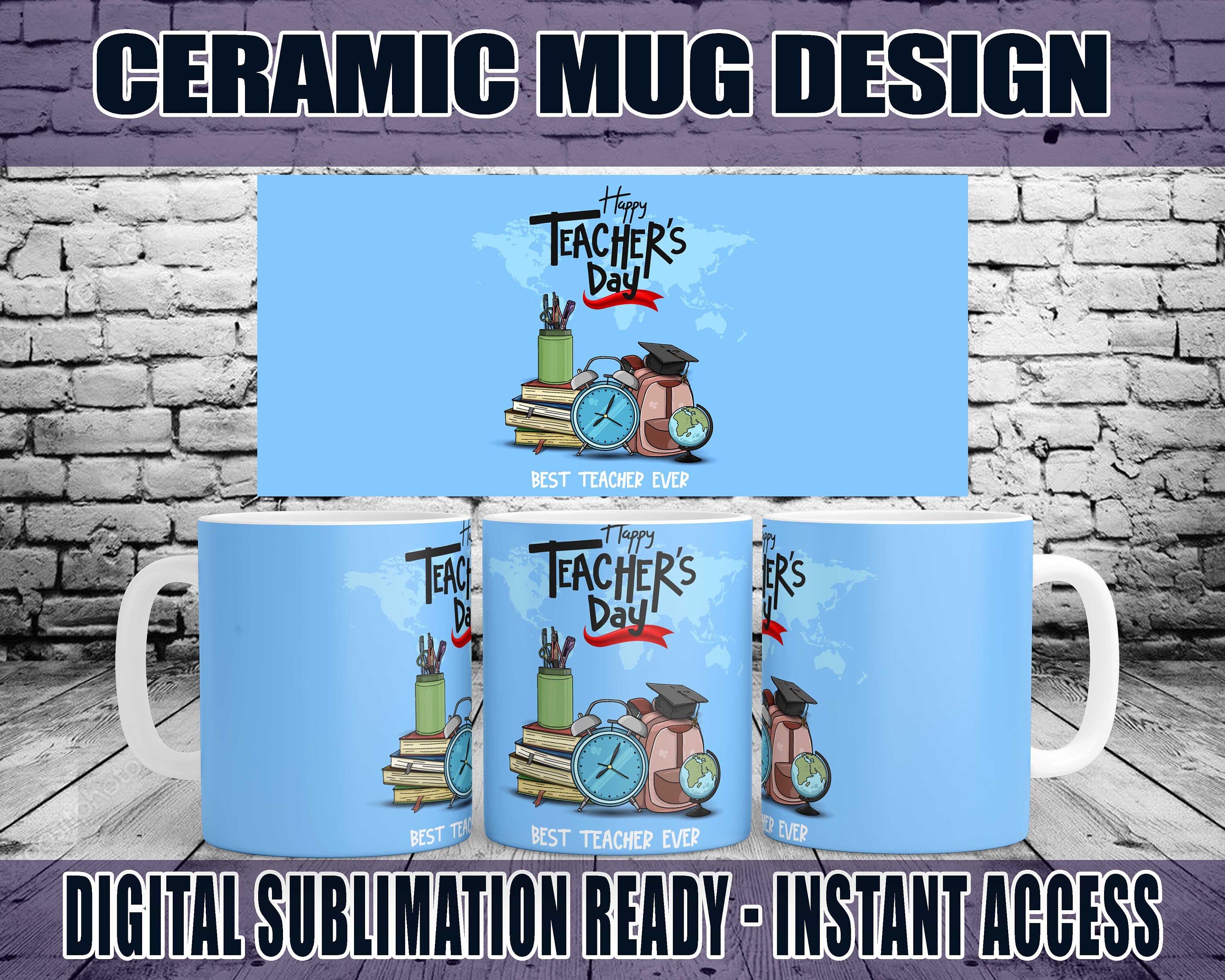 MUG TEMPLATE TEACHERS Day Mug Design Sublimation Mug Etsy