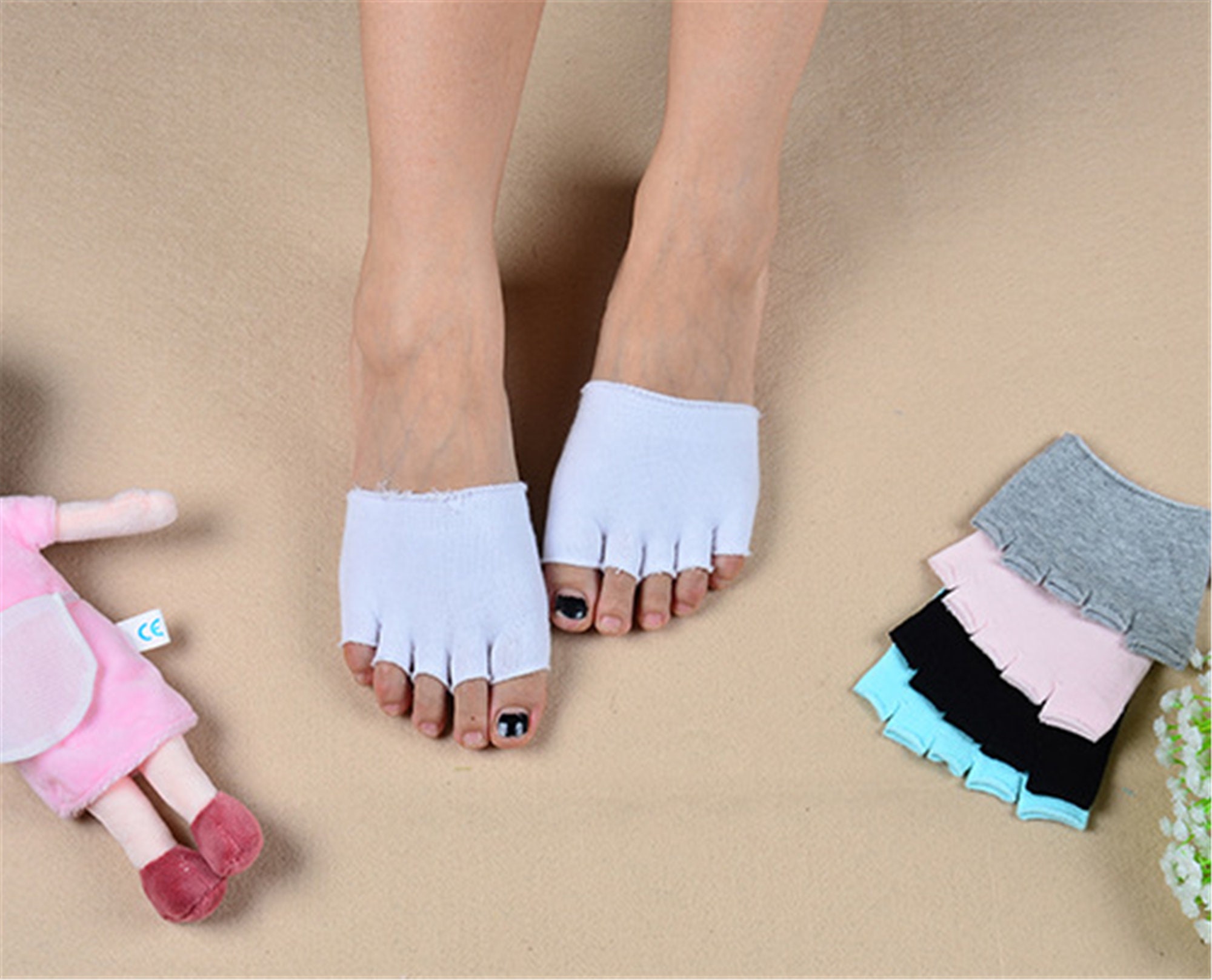 Open Toes Fivetoed Socks Thin Cotton Socks Fashion Etsy