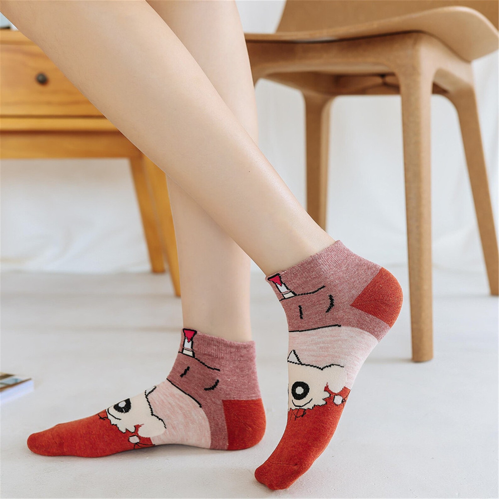 Five Pairs Of Cartoon Character Socks Cute Anime Socks Etsy