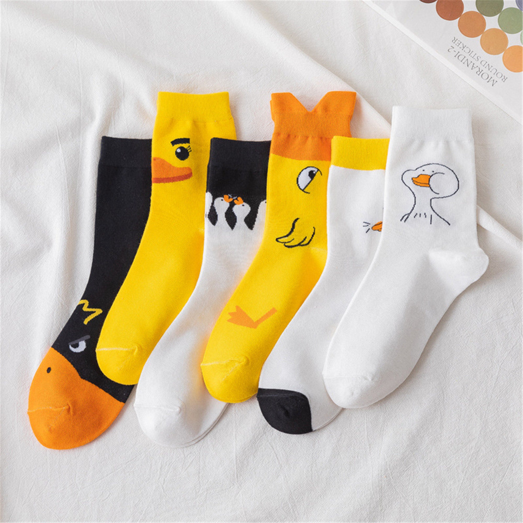 Cute Cartoon Socks Duck Socks Fashion Socks Women Simple | Etsy