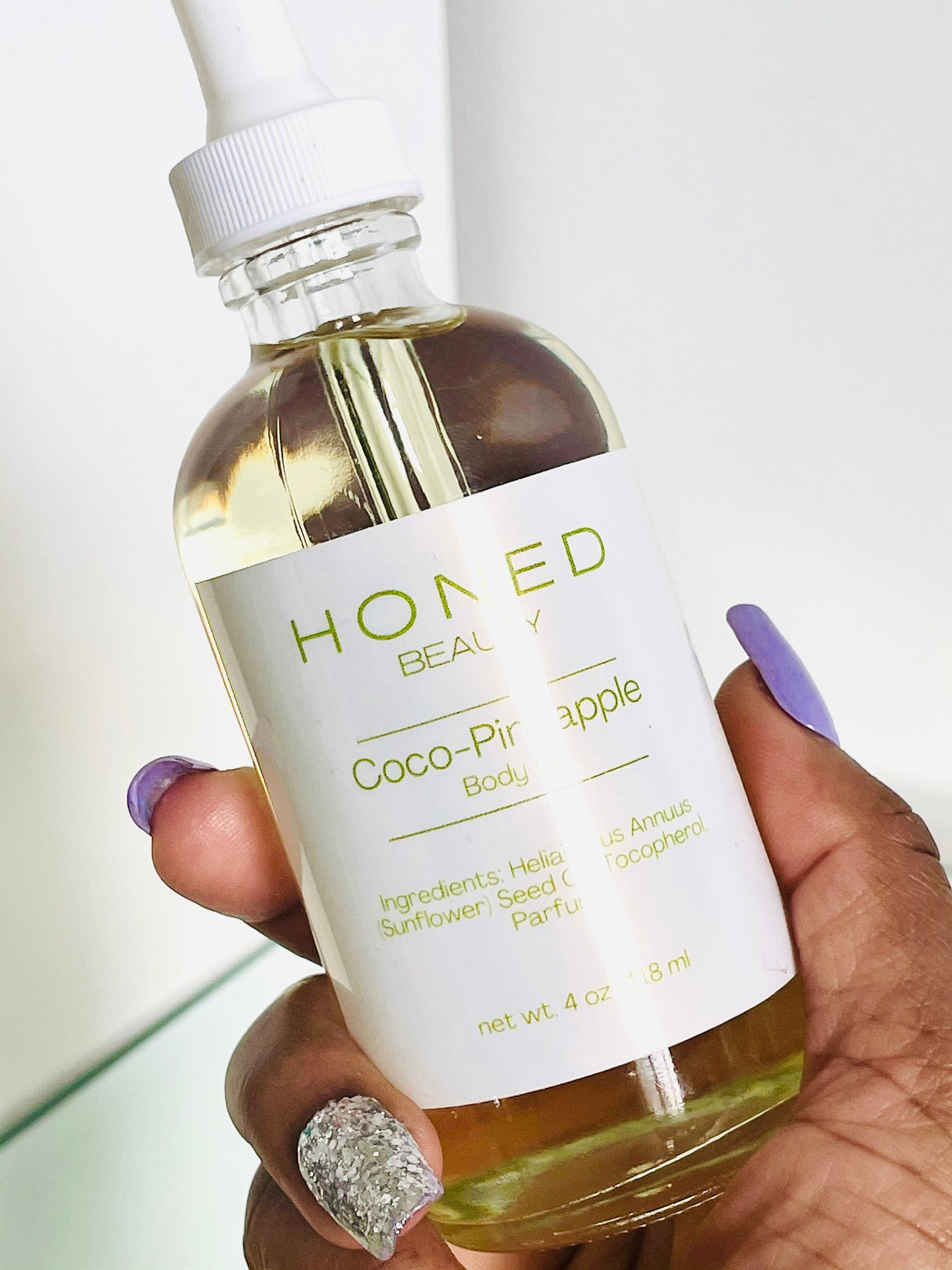 CocoPineapple Body Oil After Bath Body Oil Scented Body Etsy