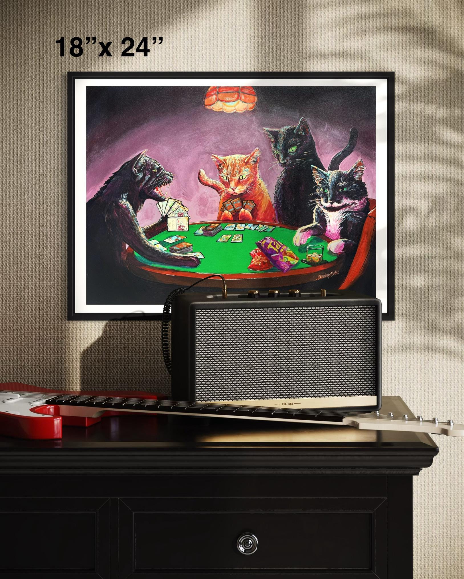 Cats Playing Magic the Gathering - OPEN EDITION Print - Etsy