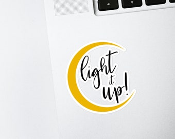 Autocollant en vinyle Light It Up Crescent City