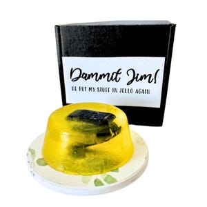 Dammit Jim! Stapler in Jello Soap - The Office TV Show Prank Gift