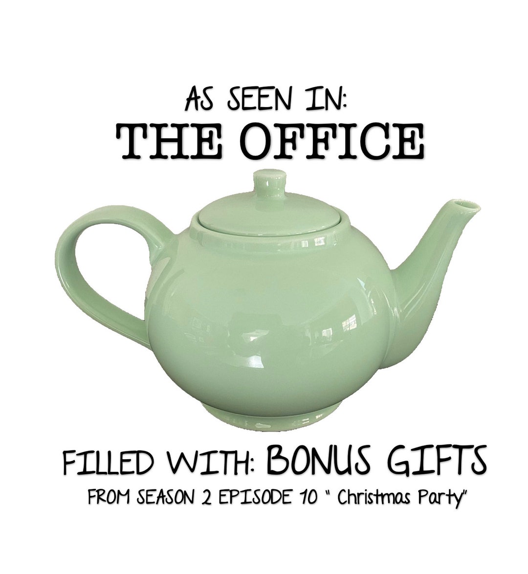 Jim & Pams Teapot the Office Teapot Seafoam Green Teapot Filled With