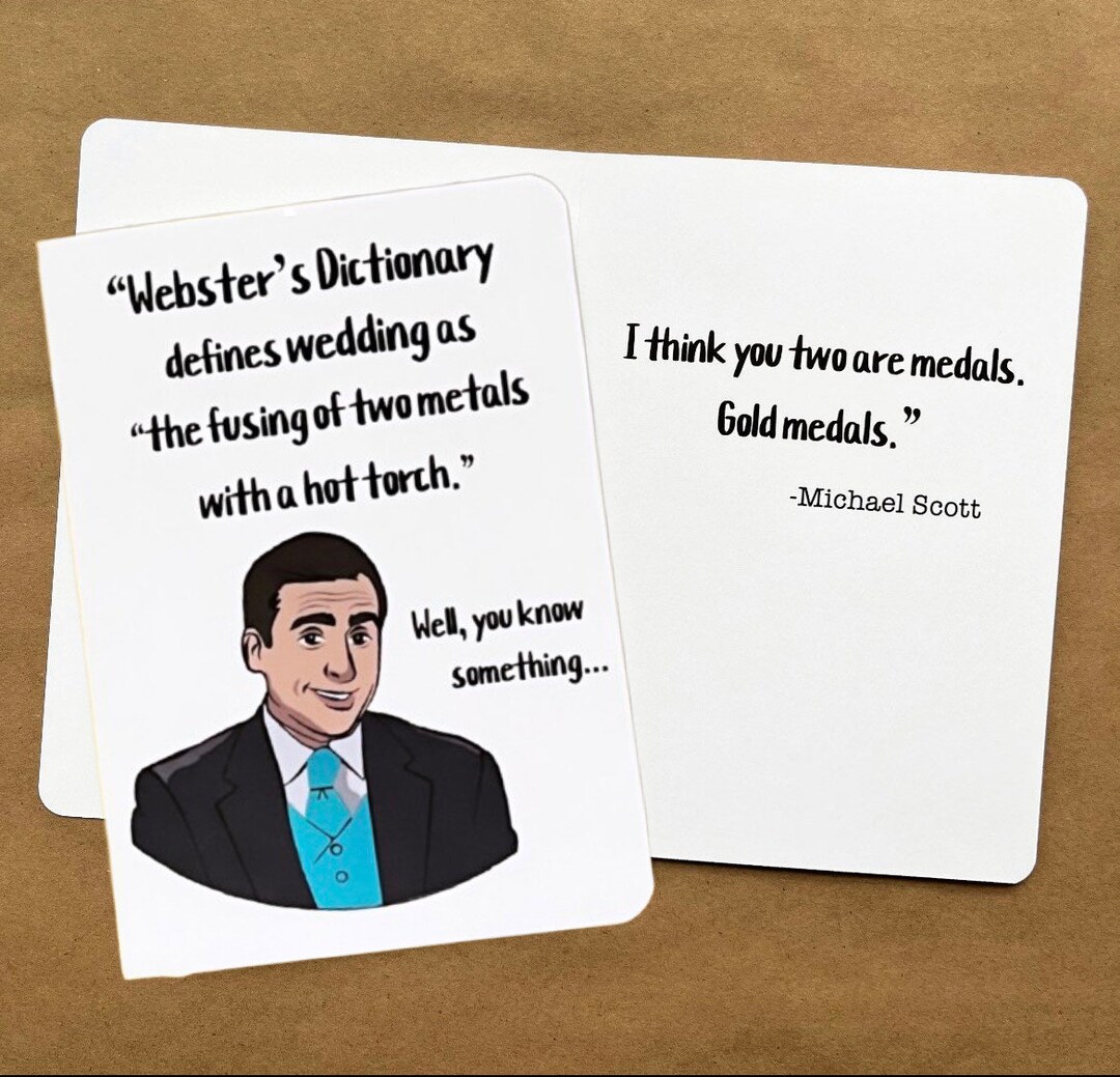 Michael Scott “webster's Dictionary Defines Wedding…” Wedding