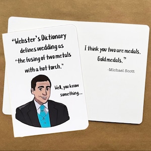 Michael Scott “Webster’s Dictionary defines wedding…”  Wedding Guest Love Card — The Office