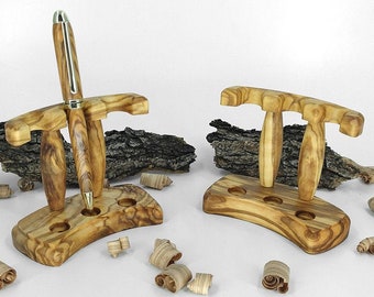 Olive Wood Stand For 3 Pens - Olivewood Pens®