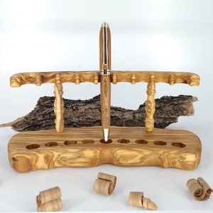 Olive Wood Stand For 9 Pens - Olivewood Pens®