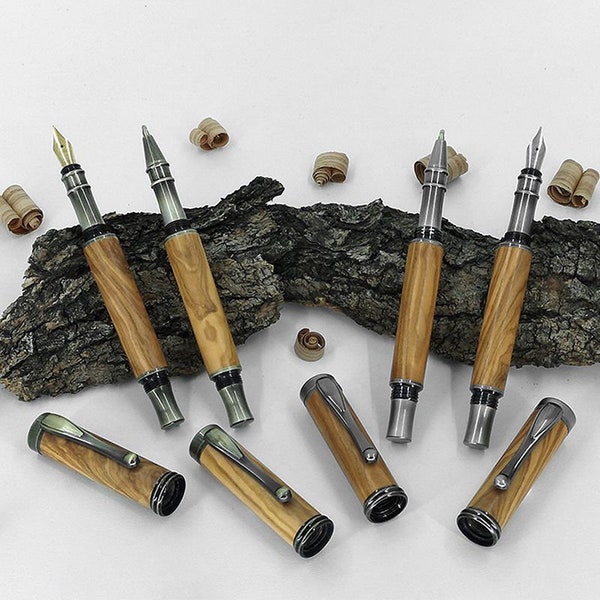 Olive Wood Fountain and Rollerball Pen - Olivewood Pens®