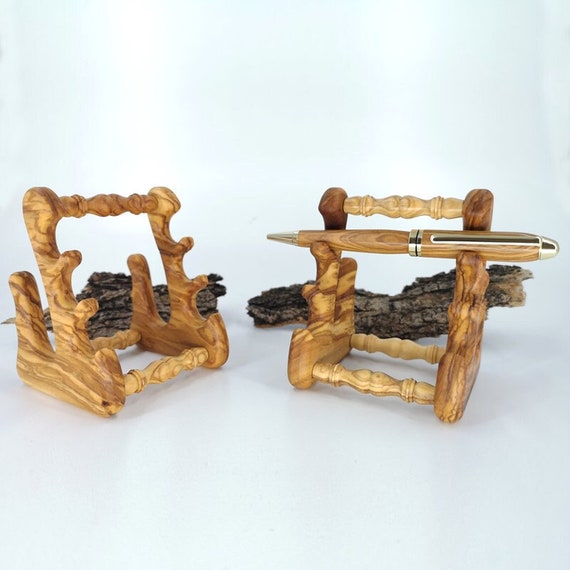 Olive Wood Pen Stand & Card Holder Olivewood Pens® Etsy