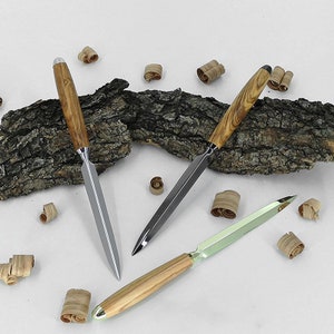 Tagliacarte lungo in legno d'ulivo - Olivewood Pens®