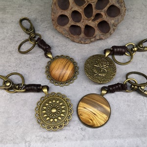Olive Wood Bronze Keychain - Olivewood Pens®