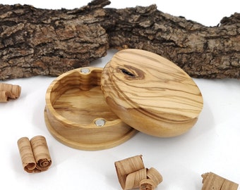 Porte-monnaie en bois d'olivier pour petites choses, pilules, AirPods - Olivewood Pens®