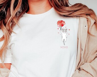 Cat Valentines Day Shirt Cat Lover Gift Cute Cat Shirt Gifts for Cat Lovers Cat Valentine Cat Mom Cat Dad Valentines Day Gift Cat Lover