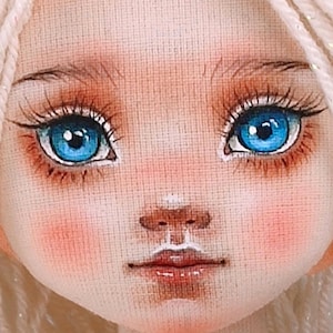 Video tutorial on drawing the face of a soft doll using a face template / Tutorial on DIY painting the face of a textile art doll