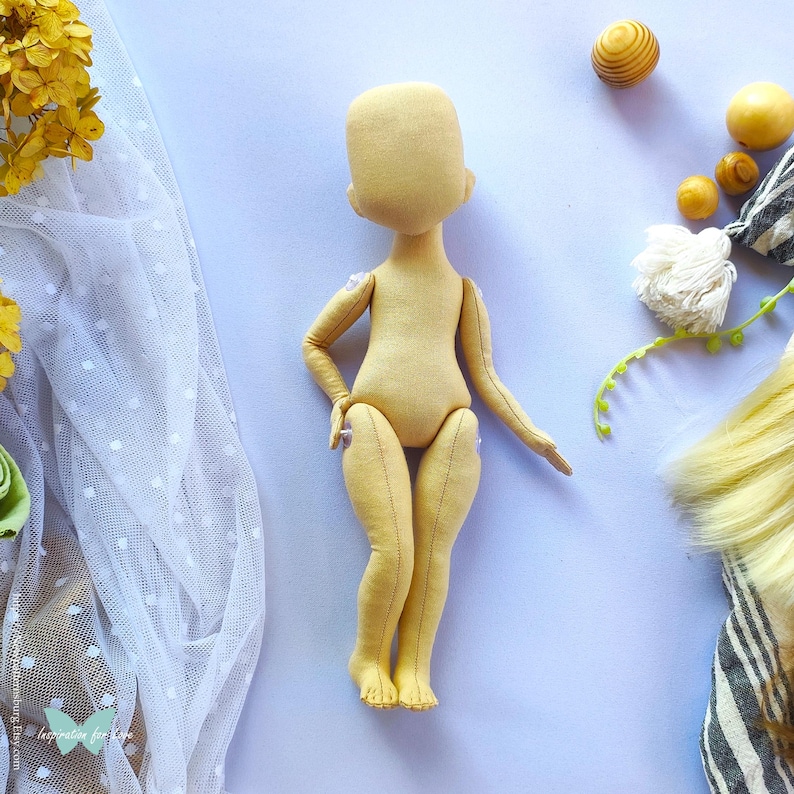 6 PDF tutorials Jane doll for 10”, 12”, 14”, 16”, 18” and 20” dolls / Pattern doll / blank body doll / Sewing art doll / rag doll tutorial image 2