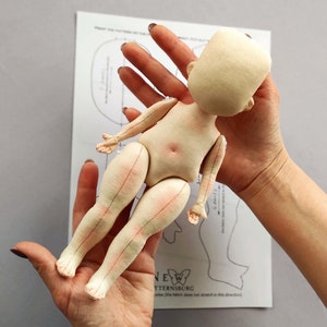 PDF tutorial Marcelina 10” doll / Tutorial doll / blank body doll / Sewing doll / cloth doll Pattern / DIY tutorial doll / Cute doll pattern