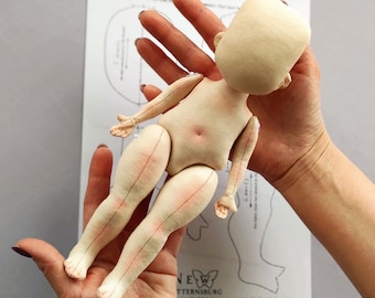 PDF tutorial Marcelina 10” doll / Tutorial doll / blank body doll / Sewing doll / cloth doll Pattern / DIY tutorial doll / Cute doll pattern