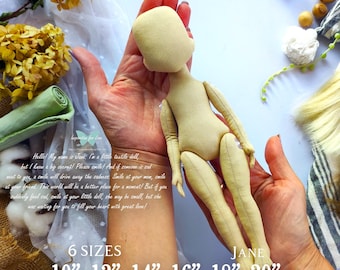 6 PDF- Nähanleitungen Jane für 10 , 12 , 14 , 16 , 18 , 20 zoll Puppen / Nähpuppe / Nähpuppe / Stoffpuppe