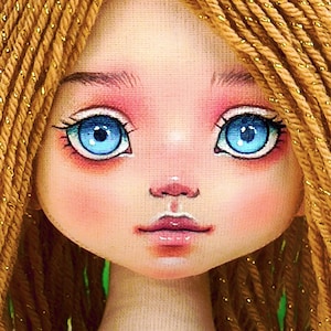 face painting boneca with face template sewing 18 inch rag doll Abigail Elizabeth cloth doll pattern fabric making hair video tutorial