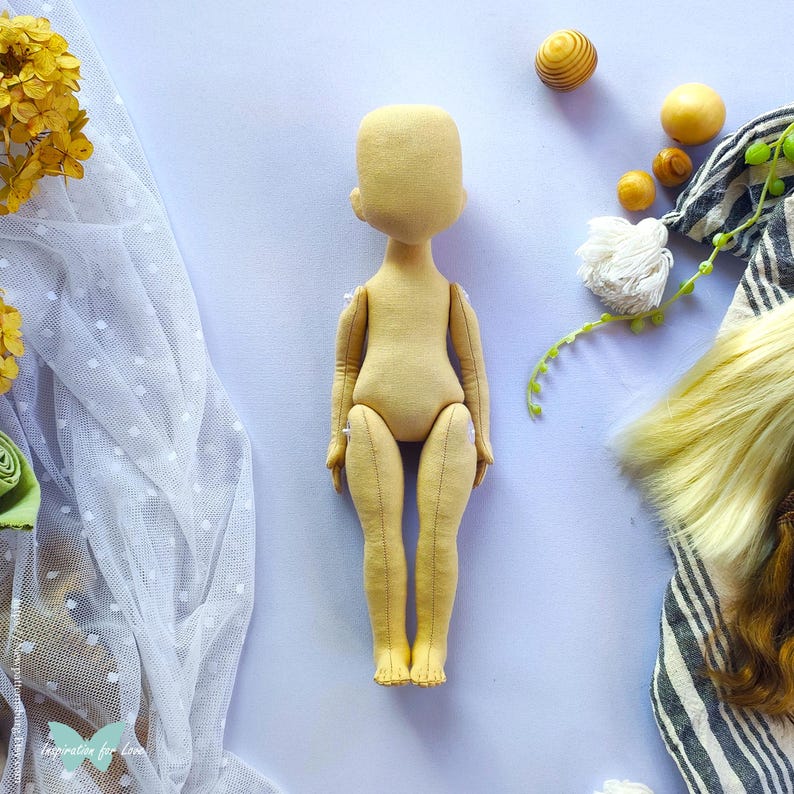 6 PDF tutorials Jane doll for 10”, 12”, 14”, 16”, 18” and 20” dolls / Pattern doll / blank body doll / Sewing art doll / rag doll tutorial image 5