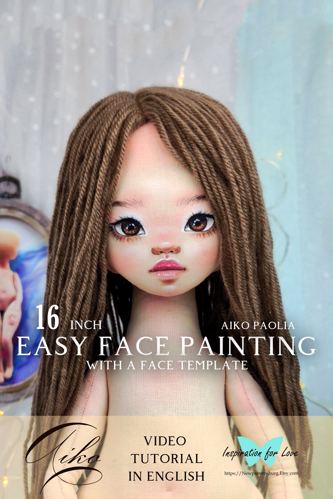 Face Painting Doll With Face Template Video16 Inch Rag Doll Aiko Paolia