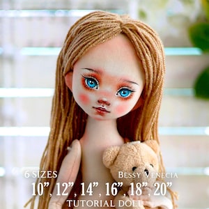 Tutorial para hacer cuerpo de muñeca en 6 tamaños: 10”, 12”, 14”, 16”, 18” y 20” / Videotutorial sobre cómo pintar la cara de la muñeca de trapo Bessy Venecia