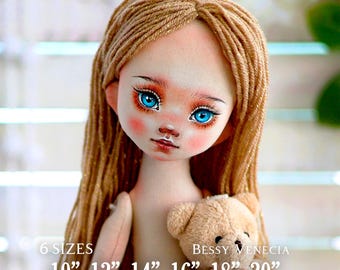 Tutorial body making doll in 6 sizes: 10”, 12”, 14”, 16”, 18” and 20” / Video tutorial on DIY painting the face of rag doll Bessy Venecia