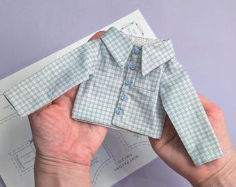 PDF tutorial Shirt for 16” (40,5 cm) Boy or Girl doll / pattern boys or girls dolls shirt / Sewing shirt for doll / cloth doll shirt pattern