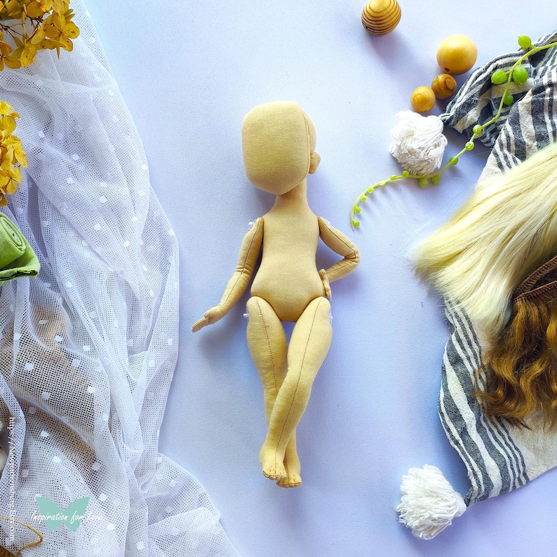 6 PDF tutorials Jane doll for 10”, 12”, 14”, 16”, 18” and 20” dolls / Pattern doll / blank body doll / Sewing art doll / rag doll tutorial image 6