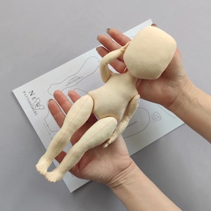 Tutorial PDF Muñeca Vivian 11,5” / Patrón muñeca / Muñeca cuerpo en blanco / Muñeca de costura / Tutorial muñeca de trapo / Patrón DIY boneca / Patrón muñeca de costura