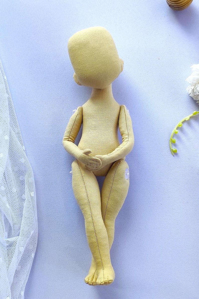 6 PDF tutorials Jane doll for 10”, 12”, 14”, 16”, 18” and 20” dolls / Pattern doll / blank body doll / Sewing art doll / rag doll tutorial image 8
