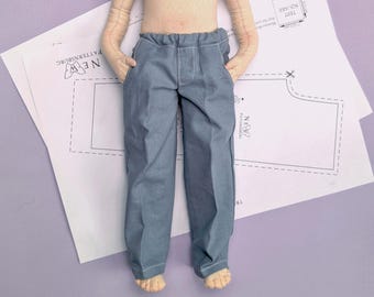 PDF tutorial Trousers 16” (40,5 cm) for Boy or Girl doll / pattern dolls trousers / Sewing trousers for doll / cloth doll trousers tutorial