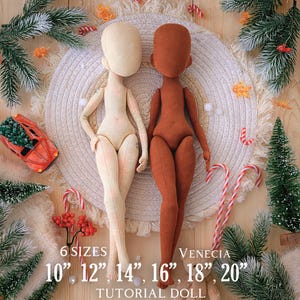 5 PDF Anleitungen Venezianische Puppe für 10 , 12 , 14 , 16 , 18 , 20 zoll Puppen / Art DIY Puppe / Stoffpuppe / Handgemachte Puppe / Schnittmuster Sammlung