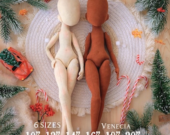 5 tutoriales en PDF Muñeca Venecia para muñecas de 10”, 12”, 14”, 16”, 18” y 20” / Muñeca Art DIY / Muñeca de trapo / Muñeca hecha a mano / Patrones de muñecas de colección
