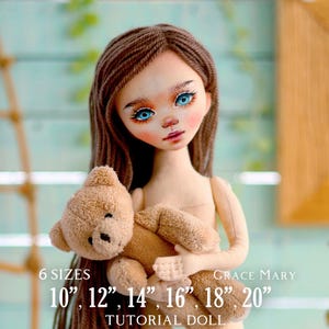 Tutoriel pour fabriquer une poupée de chiffon de 10 pouces, 12 pouces, 14 pouces, 16 pouces, 18 pouces et 20 pouces / Tutoriel vidéo sur la peinture faciale avec un modèle de visage / Coiffure en laine DIY