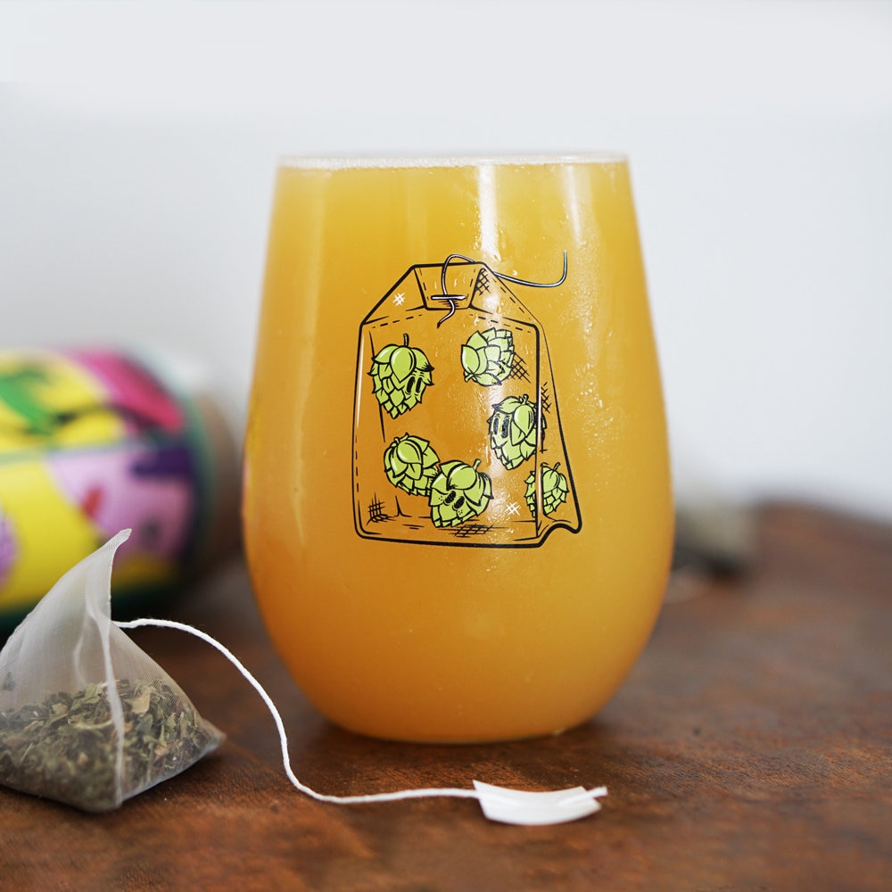 Verre à Bière Artisanale - Sachet de Thé Hop