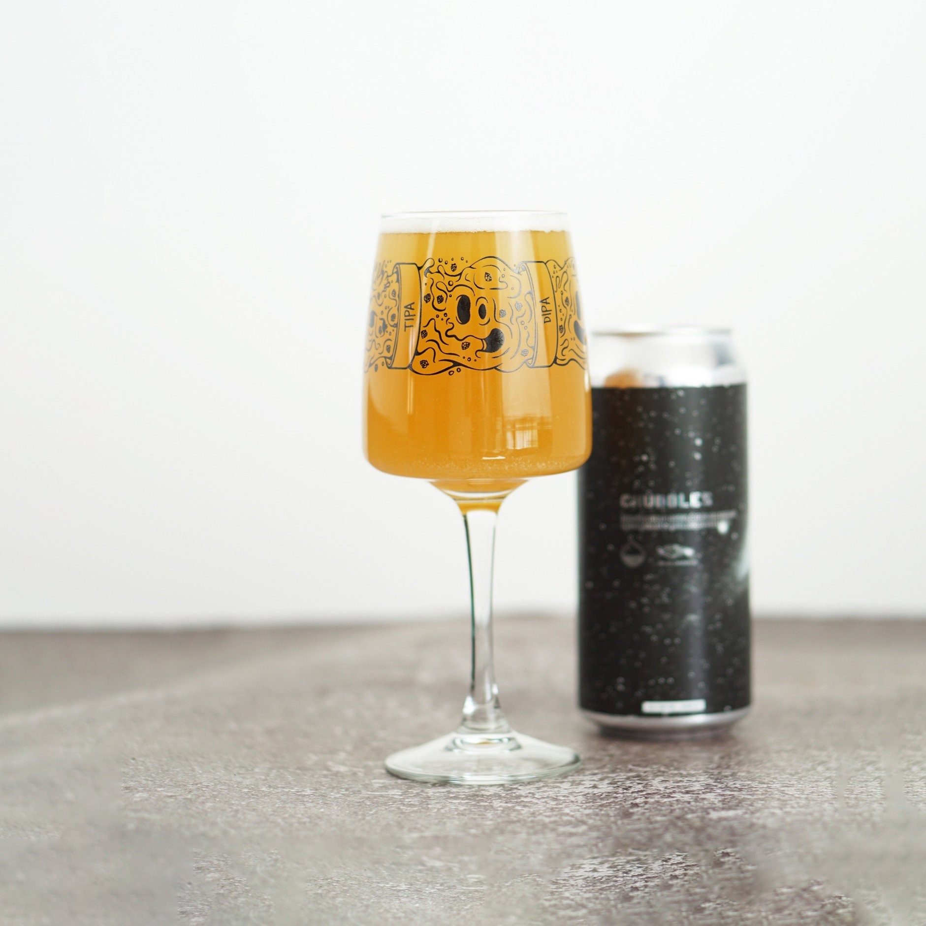 SEGMENTED CAN - IPA - 12.3oz Stemmed Edel Craft Beer Glass