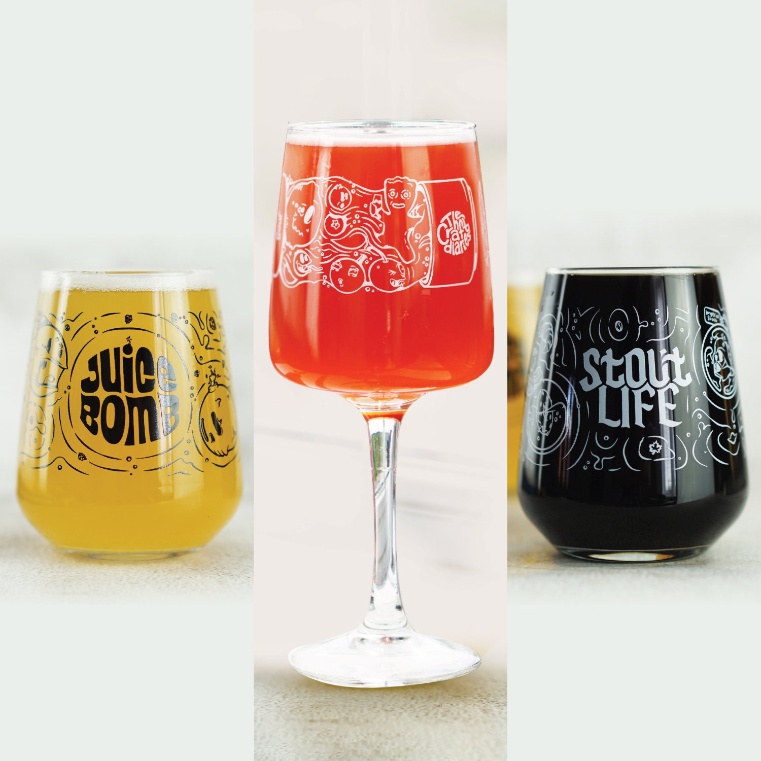 Personalized Craft Beer Drinking Glass, Custom I Do Crafts Beer Glass –  Broquet