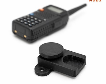 Baofeng UV-5R マイククリップアダプター | 3Dプリント製セキュアラジオマウントインサート