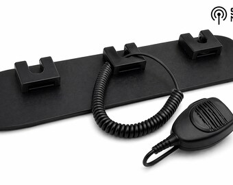 Soporte triple para micrófono de radioaficionado / Soporte para micrófono impreso en 3D / Organizador de radios móviles