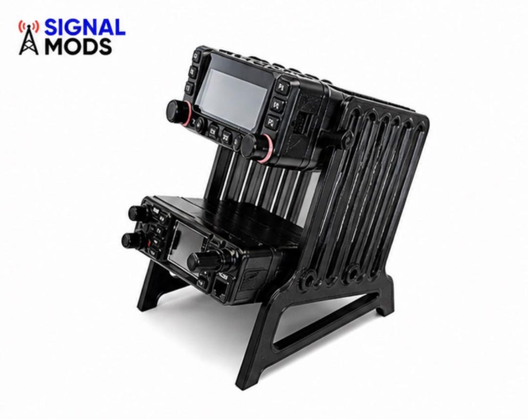 Ham Display Rack Universal Ham Radio Rack Stand – 45 Degree Desktop Mount for Mobile ...