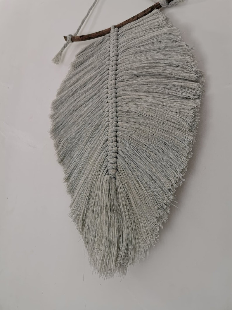 LARGE Macrame Feather Etsy